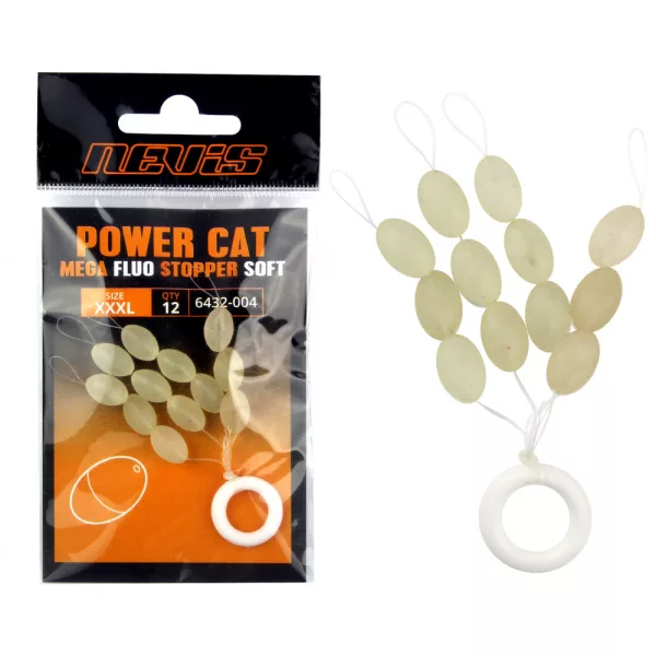 Carp Academy Stopper in Gomma Fluo per Pesca al Siluro 2XL 12 pz