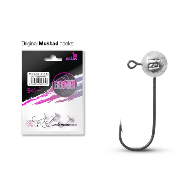 Delphin BOMB! Testina Micro JIG 2/0 - 3gr - 5pz