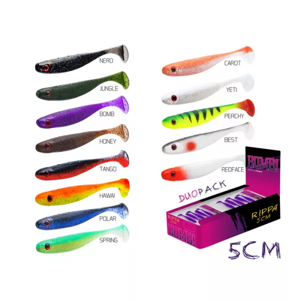 Delphin Rippa Pesce in gomma Carot 5cm 5pz