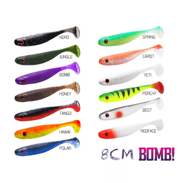 Delphin Rippa Esca in gomma Carot 8cm 5pz