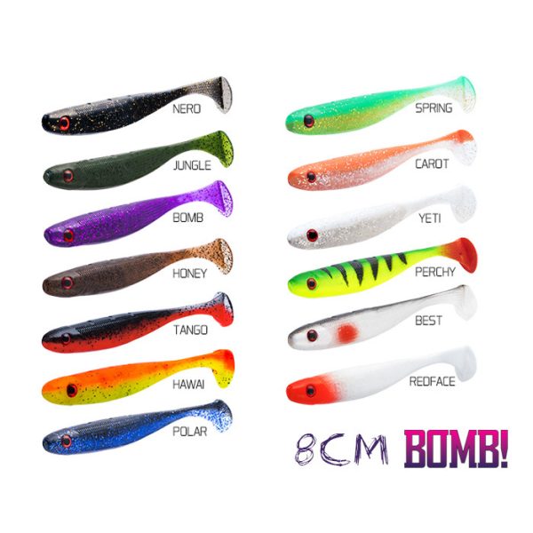 Delphin Rippa Esche in gomma Perchy 8cm 5pz