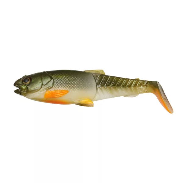 Savage Gear Craft Cannibal Paddletail Esca artificiale in plastica 10,5cm 12gr Olive pearl Hot orange