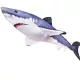 EnergoTeam The Monster Grande Squalo Bianco 200cm Cuscino a Forma di Pesce