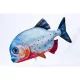 EnergoTeam The Monster Piranha dal ventre rosso 160cm Cuscino a forma di pesce