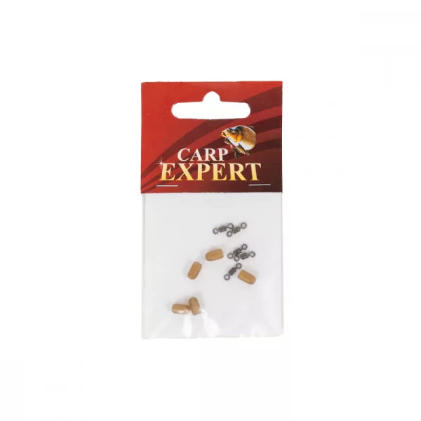 Carp Expert Fermaglio in gomma con girella 5pz/confezione