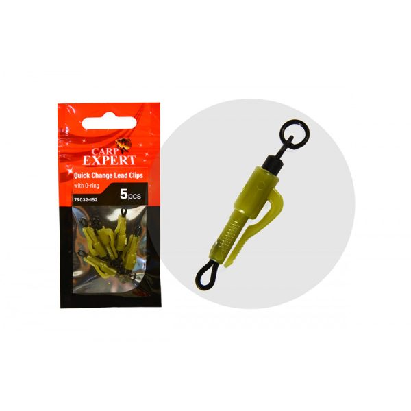 Carp Expert Quick Change Lead Clip Piombo con O-ring 5pz