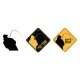 Delphin Adesivo - Night fishing is not a crime 7x7cm