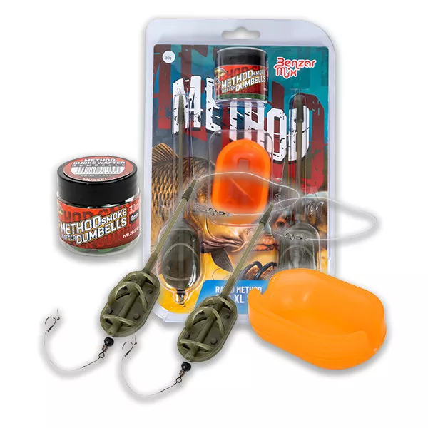 Benzár Mix Rapid Method Arc XL Set Rig 45gr 2 pz rig+riempitore+esca da Fondo