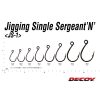 Decoy JS-1 Jigging Single Seargent N #6/0 Füles Szakállas Egyágú Ragadozóhalas Horog 4db