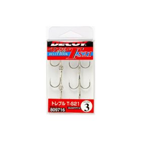   Decoy T-S21 Belly Hook #2 Füles Szakállas Háromágú Horog 6db