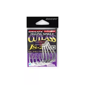   Decoy JS-2 Jigging Single Cutlass N #5/0 Füles Szakállas Egyágú Ragadozóhalas Horog 5db