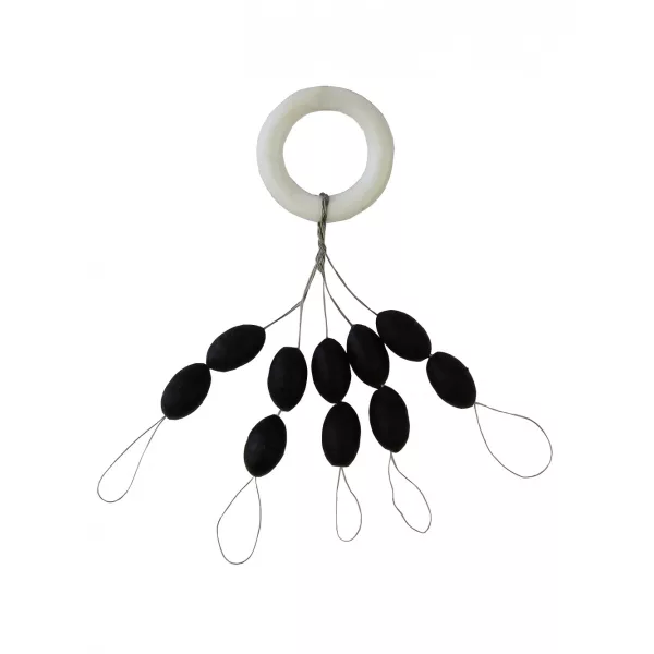 Nevis Stopper in Gomma Nero 8x5mm XXL