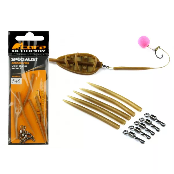 Carp Academy Clip rapida con tubo in silicone XL 5+5db