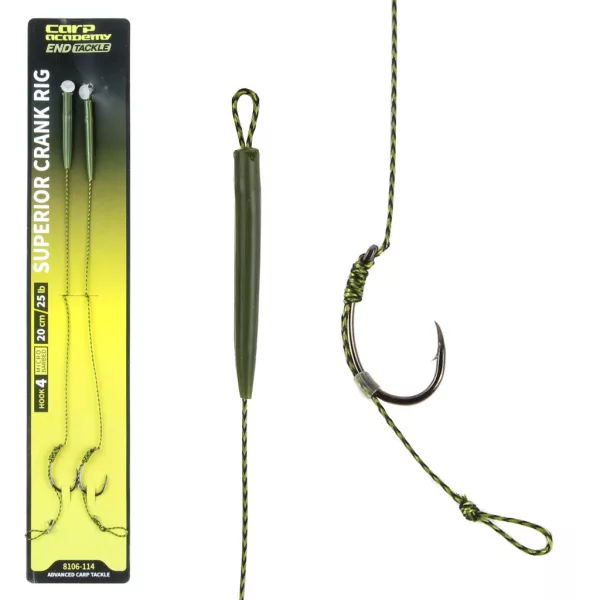 Carp Academy Crank Hook Rig 6 20cm Fonott Pontyozó Előke 2db