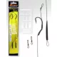 Carp Academy Line Aliger Rig Nero 4 2 pz/confezione Amo pre-legato trecciato con occhiello e ardiglione