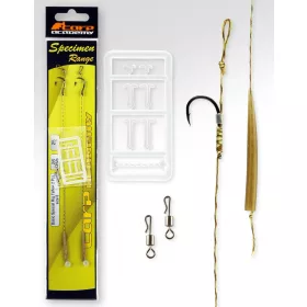   Carp Academy Basic Special Rig Teflon Nero 8 2 pz/confezione Amo pre-legato trecciato con occhiello e ardiglione