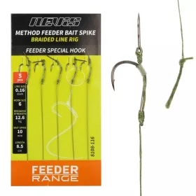  Nevis 12 Terminale Feeder Intrecciato Pre-Legato con Ago per Esche 5pz