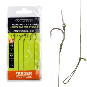   Nevis 12 Amo pre-legato trecciato feeder con occhiello, con ardiglione, con spillo per esche 5 pz