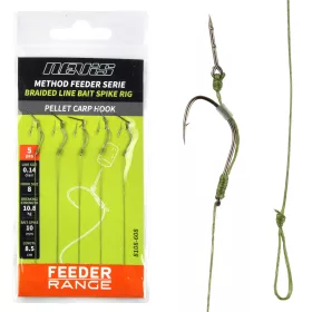   Nevis 6 Terminale Feeder Trecciato Pre-legato con Perno per Esca 5pz