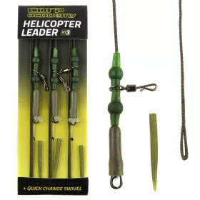   Carp Academy Set Terminale Completo su Treccia con Anima in Piombo con Clip Rapida e Clip di Piombo 75cm 35lb 3pz