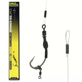   Carp Academy Spinner Rig Curved Shank Rig 4 Amo Spinner con Ardiglione e Occhiello per Boilies