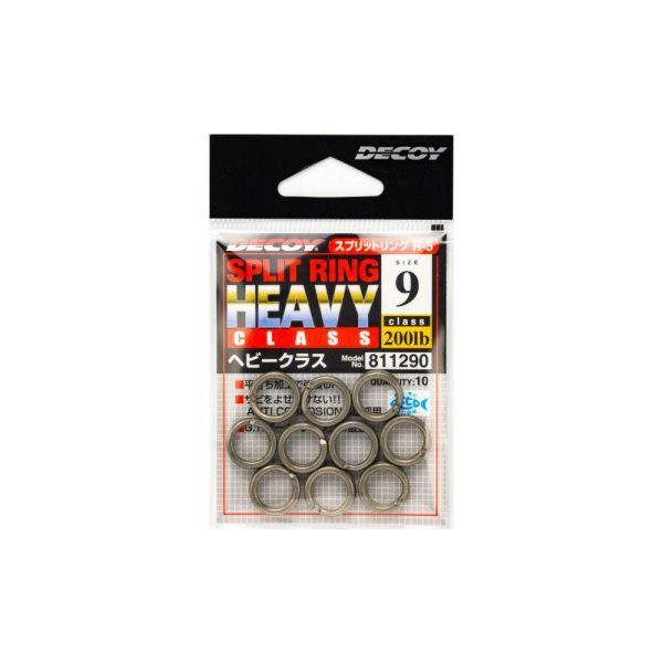 Decoy R-5 Heavy Class Silver 11 300lb Split Ring Kulcskarika 8db