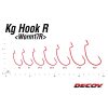 Decoy Worm 17R KG 3/0 Blood Red Offset Horog 6db