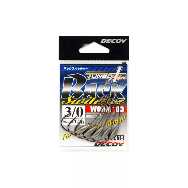 Decoy Worm 103 Back Swicher #3/0 1,2gr Súlyozott Offset Horog 5db