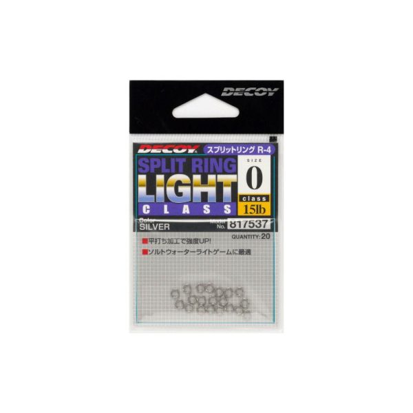 Decoy R-4 Light Class Silver 0 15lb Split Ring Kulcskarika 20db