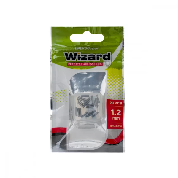 WIZARD TUBO DI FISSAGGIO PER TERMINALE 1.2X1.6X8MM 20 PZ/CF NERO LUCIDO - Tubo di crimpatura