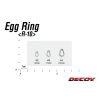 Decoy R-10 Egg Ring Silver 4 100lb Split Ring Kulcskarika 12db