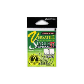   Decoy 37 Versatile Single #2 Füles Szakállas Egyágú Ragadozóhalas Horog 8db