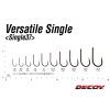 Decoy 37 Versatile Single #4/0 Füles Szakállas Egyágú Ragadozóhalas Horog 6db
