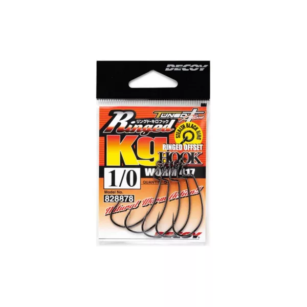 Decoy Worm 417 Ringed KG 4/0 Offset Horog 3db