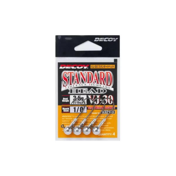 Decoy VJ-30 Standard Head #2/0 3,5gr Jig Fej 4db