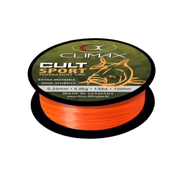 Climax Cult Carp Sport Mono Orange 1000m 0,22mm Monofil Főzsinór