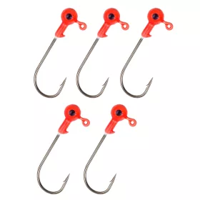 Nevis Testa di gomma rossa 5/0 5gr 5pz/conf Testa Jig