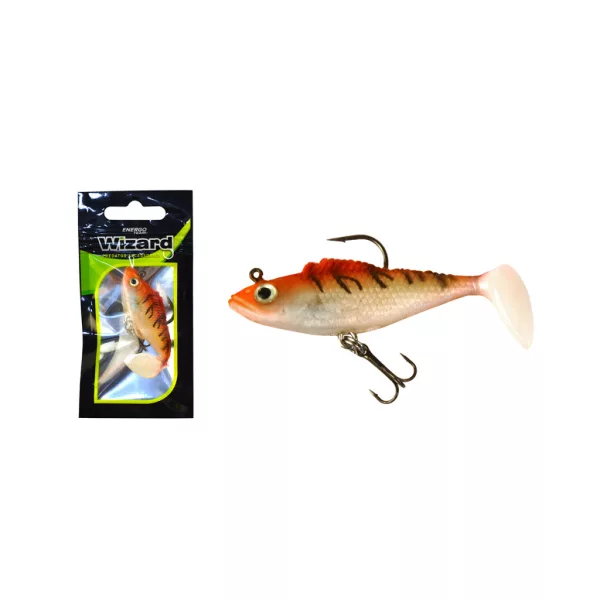 Wizard Swimbait Perch 5,08cm Whitetiger Esche in gomma