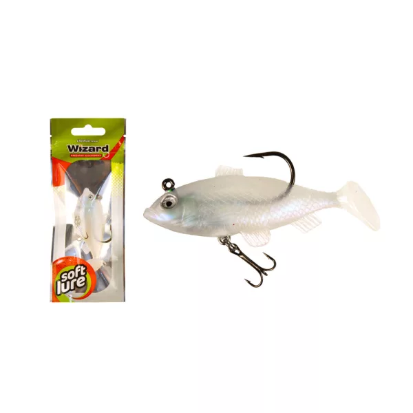 Wizard Swimbait Perch 7,62cm White Esche in gomma