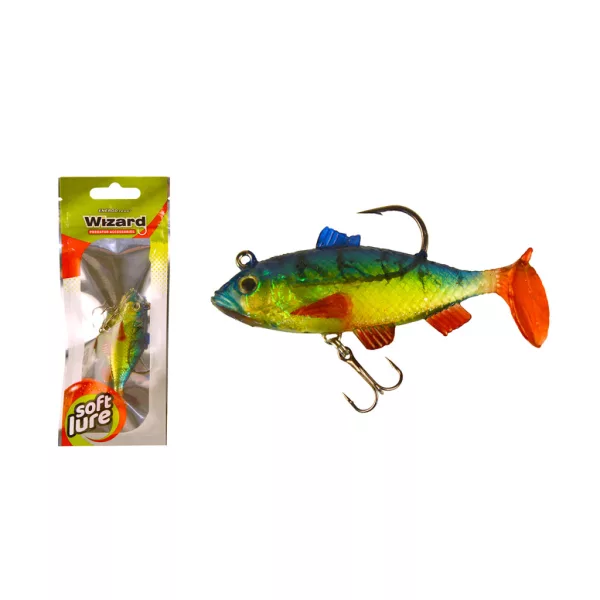 Wizard Swimbait Perch 7,62cm Firetiger Holo Esca in gomma