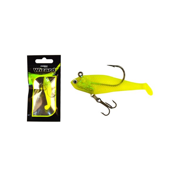 Wizard Swimbait Paddle Shad 5,08cm Citrus Esca in gomma