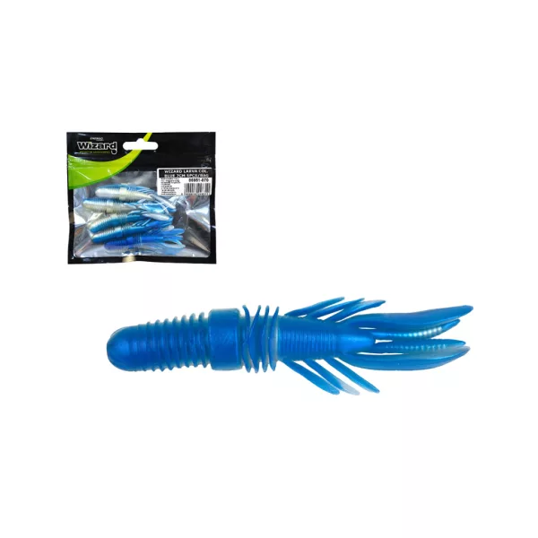 Wizard Bass Grub Blue 7cm Larva Artificiale 5pz