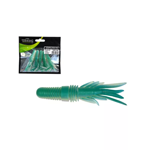 Wizard Bass Grub Green 7cm Larva Artificiale 5pz