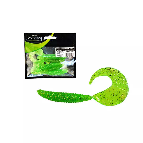 Wizard Harpex Twist Evo Green 9cm Twister 5pz