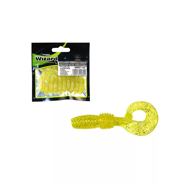 Wizard Harpex Twist Extra Giallo 5cm Twister 10pz