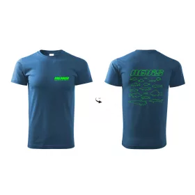 Nevis Maglietta a tema pesce Blu XL