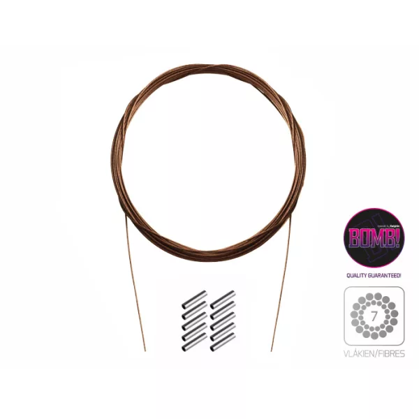 Delphin Filo d'acciaio BOMB! con tubo a crimpare / 7 fili 10m/18kg