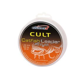   Climax Cult Catfish Kevlar Leader 20m 0,80mm 80kg Olive Green Harcsázó Fonott Előkezsinór