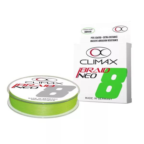 Climax iBraid Neo X8 Fluo Chartreuse 135m 0,14mm 10,1kg Fonott Főzsinór