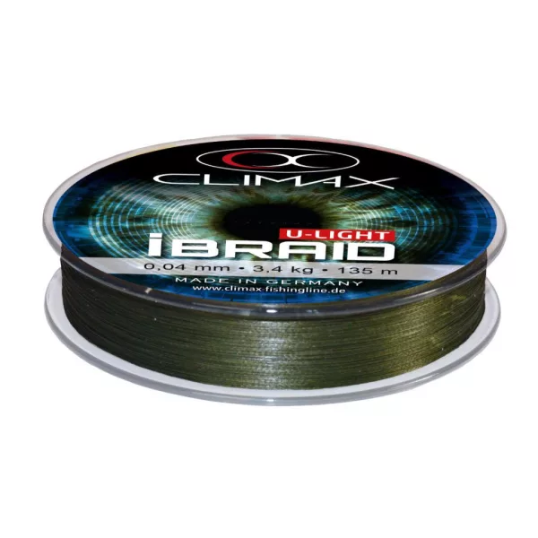 Climax iBraid U-Light Mossgreen 135m 0,04mm 3,0kg Fonott Főzsinór